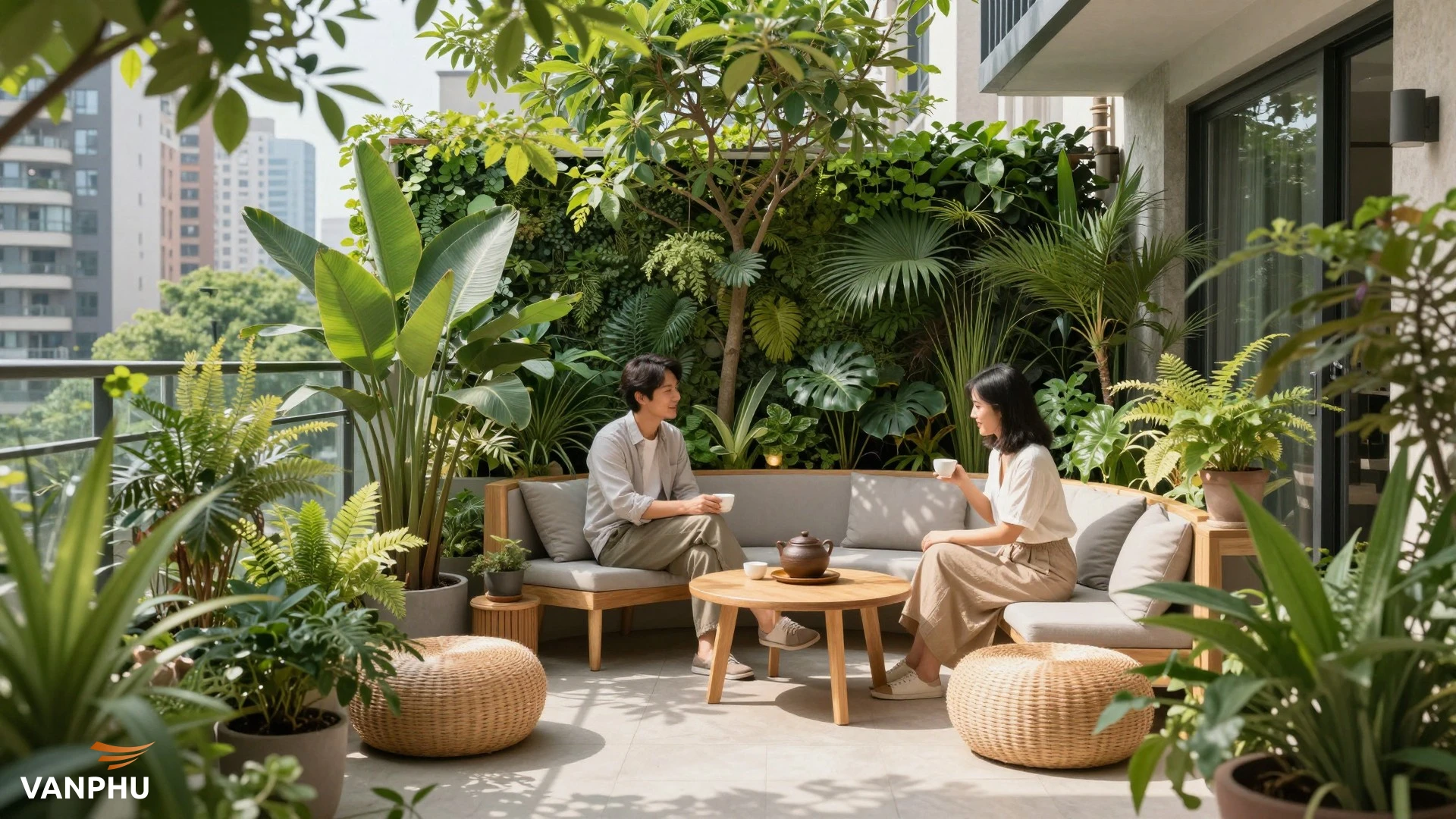 Thiết kế sân vườn nhỏ: Biến nhà phố thành ốc đảo xanh mát